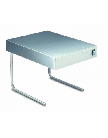 Riscaldate infrarosso rettangolare in acciaio inox CrNi 18/10 AISI 304 - kw 0,33 monofase -  cm 39x50x37h