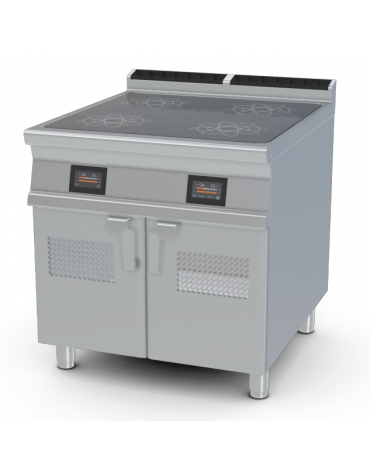 Piano cottura elettrico ad induzione - 4 zone cottura - comandi TouchScreen - kw 20 trifase - cm 80x90x90h