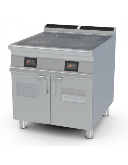 Piano cottura elettrico ad induzione - 4 zone cottura - comandi TouchScreen - kw 20 trifase - cm 80x90x90h