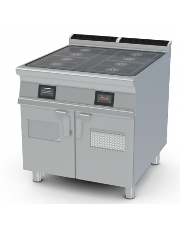 Piano cottura elettrico ad induzione - 4 zone cottura - comandi TouchScreen - kw 20 trifase - cm 80x90x90h