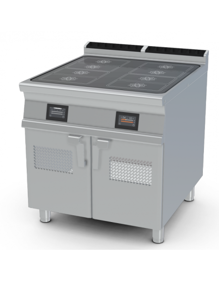 Piano cottura elettrico ad induzione - 4 zone cottura - comandi TouchScreen - kw 20 trifase - cm 80x90x90h