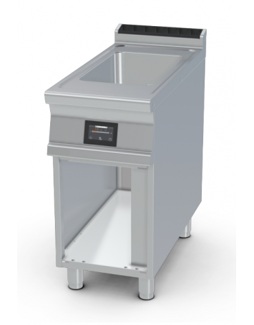 Bagnomaria elettrico monofase su mobile a giorno, vasca per GN 1/1, cm 15h - comandi Touchscreen - cm 40x90x90h