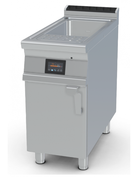 Cuocipasta elettrico su mobile - Vasca Lt 40 - comandi digitali - carico acqua automatico - cm 40x90x90 (Cesti esclusi)