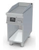 Fry-top elettrico rigato cromato su mobile a giorno - piastra cm 36x68 - comandi digitali - cm 40x90x90h