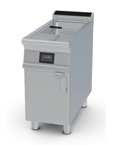 Friggitrice elettrica su mobile, 1 vascA Lt 18 cm 31x34x33h - comandi digitali - cm 40x90x90h