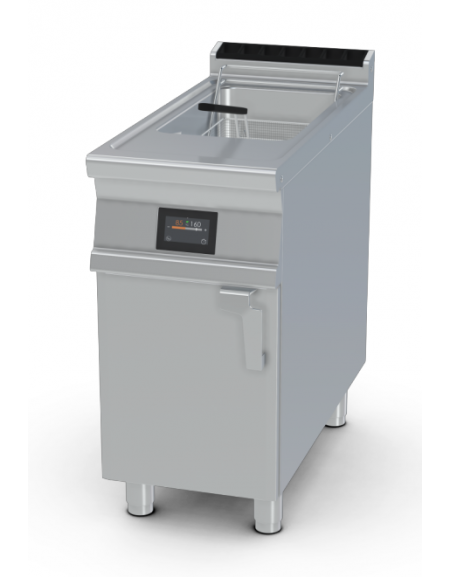 Friggitrice elettrica su mobile, 1 vascA Lt 18 cm 31x34x33h - comandi digitali - cm 40x90x90h