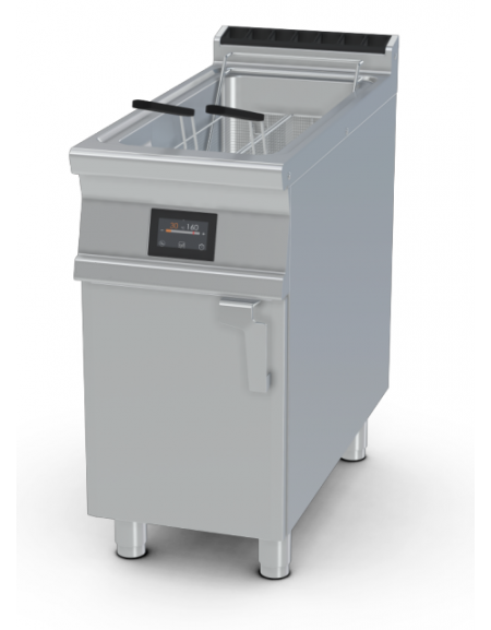 Friggitrice elettrica su mobile, 1 vascA Lt 18 cm 31x34x33h - comandi digitali - cm 40x90x90h