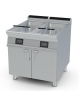 Friggitrice elettrica su mobile, 2 vasche da Lt 25+25, cm 31x51x33h cad. - comandi digitali - cm 80x90x90h
