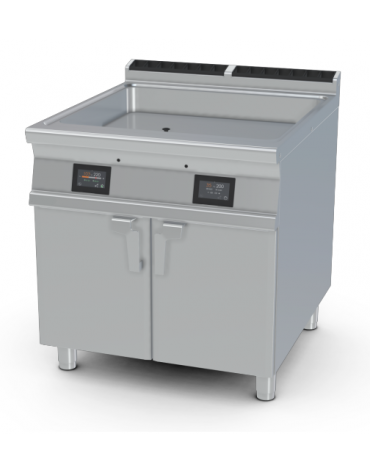 Brasiera elettrica fissa multifunzionale - vasca cm 72,5x64,5x10h - 2 zone cottura - comandi Touchscreen - kw 15 - cm 40x90x90h