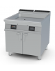 Brasiera elettrica fissa multifunzionale - vasca cm 72,5x64,5x10h - 2 zone cottura - comandi Touchscreen - kw 15 - cm 80x90x90h