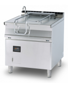 Brasiera elettrica con ribaltamento vasca motorizzato - Lt 80, vasca fondo acciaio inox, comandi digitali - cm 80x90x90h