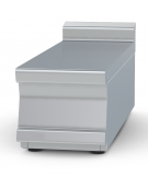 Piano di lavoro da banco in acciaio inox CrNi 18/10 AISI 304 con alzatina posteriore, senza cassetto - cm 30x90x28h