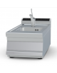 Lavello da banco inox CrNi 18/10 AISI 304, 1 vasca cm 30x35x15h, rubinetto a leva - dim. tot. cm 40x90x28h
