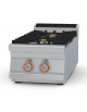 Piano cottura a gas in acciaio inox CrNi 18/10 AISI 304 - 2 fuochi - cm 40x90x28h