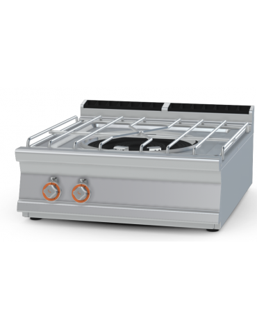 Paellero a gas in acciaio inox CrNi 18/10 AISI 304 - cm 80x90x28h
