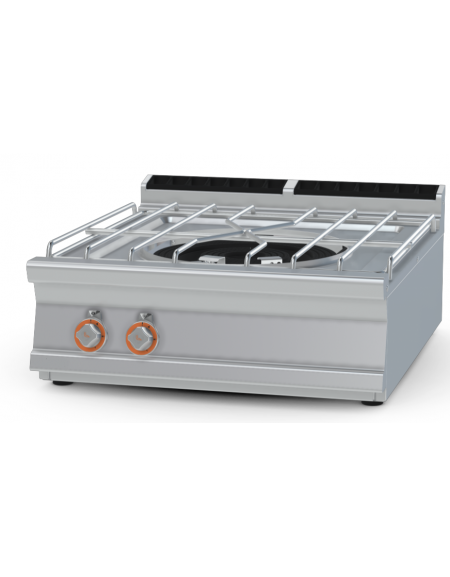 Paellero a gas in acciaio inox CrNi 18/10 AISI 304 - cm 80x90x28h