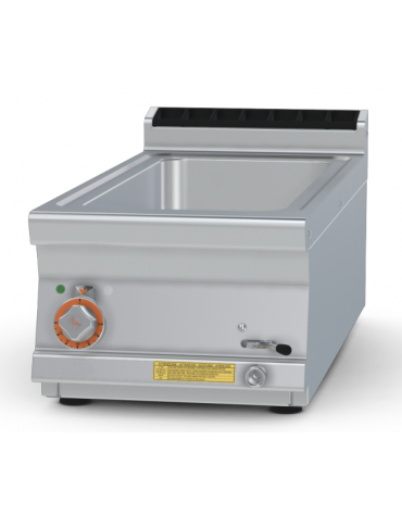 Bagnomaria elettrico da banco in acciaio inox CrNi 18/10 AISI 304, 1 vasca per GN 1/1 + GN 1/3 cm 15h - cm 40x90x28h