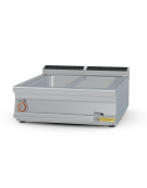 Bagnomaria elettrico da banco in acciaio inox CrNi 18/10 AISI 304, 1 vasca per 2xGN1/1 + 2xGN1/3 cm 15h - Kw 5,7 - cm 80x90x28h