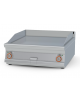 Fry-top elettrico liscio da banco - piastra cm 76x68, 2 zone di cottura - trifase Kw 15 - cm 80x90x28h
