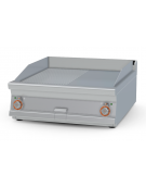 Fry-top elettrico da banco - 1/2 rigato + 1/2 liscio, piastra cm 76x68 - 2 zone di cottura - cm 80x90x90h