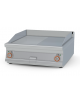 Fry-top elettrico da banco - 1/2 rigato + 1/2 liscio cromato, piastra cm 76x68 - 2 zone di cottura - cm 80x90x90h