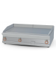 Fry-top elettrico liscio da banco - piastra cm 110,5x65, 3 zone di cottura - trifase Kw 22,5 - cm 120x90x28h