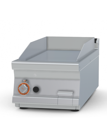 Fry-top a gas liscio da banco - piastra cm 36x68, 1 zona di cottura - cm 40x90x28h