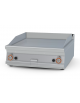 Fry-top a gas liscio da banco - piastra cm 76x68, 2 zone di cottura - cm 80x90x28h