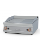 Fry-top a gas da banco - 1/2 rigato + 1/2 liscio cromato, piastra cm 76x68 - 2 zone di cottura - cm 80x90x90h