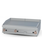 Fry-top a gas liscio cromato da banco - piastra cm 110,5x65, 3 zone di cottura - cm 120x90x28h