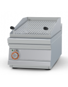 Griglia contact da banco - cottura diretta su resistenza in acciaio inox ribaltabile, 2 zone cottura - Kw 10,83 - cm 80x90x28h