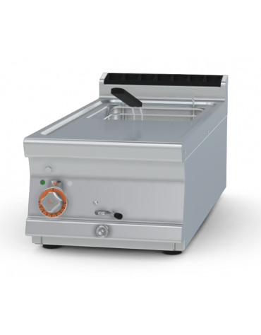 Friggitrice elettrica da banco - 1 vasche da Lt 13, cm 30,5x34x22,5h - trifase Kw 10,95 - cm 40x70,5x28h