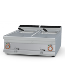 Friggitrice elettrica da banco - 2 vasche da Lt 13+13, cm 30,5x34x22,5h cad. - trifase Kw 21,9 - cm 40x90x28h