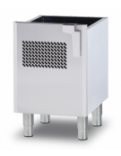 Base neutra con porta per induzione in acciaio inox CrNi 18/10 AISI 304 - cm 40x81x57h