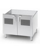 Base neutra con porta per induzione in acciaio inox CrNi 18/10 AISI 304 - cm 80x81x57h