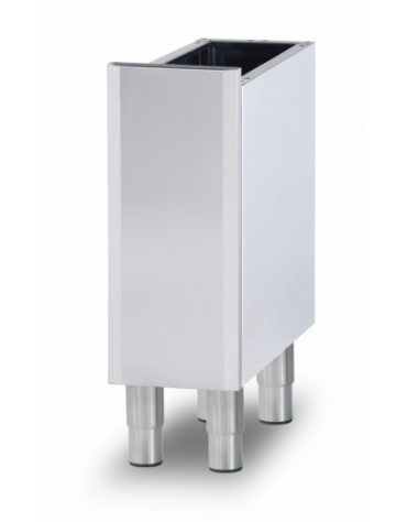 Base neutra in acciaio inox CrNi 18/10 AISI 304 porta non inclusa, cm 20x78,5x57h