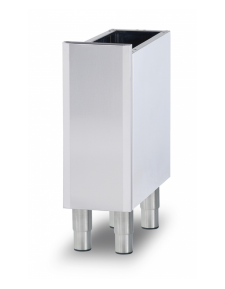 Base neutra in acciaio inox CrNi 18/10 AISI 304 porta non inclusa, cm 20x78,5x57h