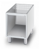 Base neutra a giorno in acciaio inox CrNi 18/10 AISI 304 porta non inclusa, cm 40x78,5x57h