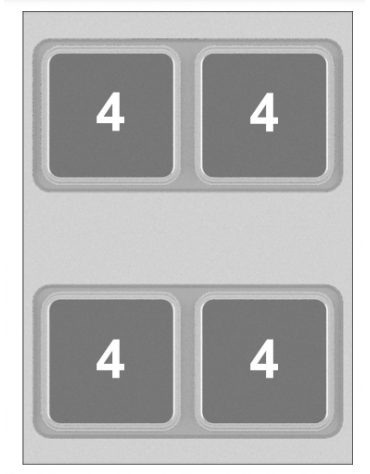 Piano cottura elettrico passante su mobile a giorno, 4 piastre quadrate - cm 80x110x90h