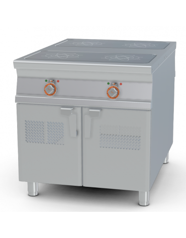 Piano cottura passante ad induzione - 4 zone cottura - cm 80x110x90h