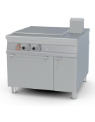 Tuttopiastra passante a gas su forno a gas passante statico, camera cm 55x98x34h - 2 vani neutri con porte - cm 110x110x90h