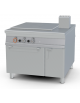 Tuttopiastra passante a gas su forno a gas passante statico, camera cm 55x98x34h - 2 vani neutri con porte - cm 110x110x90h