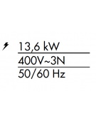 Tuttopiastra elettrico passante su mobile a giorno - 4 zone di cottura - cm 80x110x90h