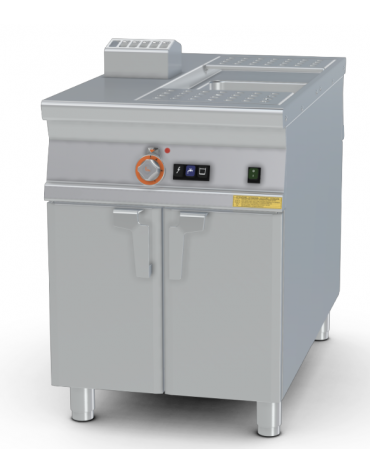 Cuocipasta a gas, Lt 40, carico acqua automatico con sensore, sfioratore + scarico a pavimento  - cm 60x110x90 (CESTI ESCLUSI)