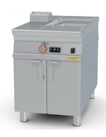 Cuocipasta a gas, Lt 40, carico acqua automatico con sensore, sfioratore + scarico a pavimento  - cm 60x110x90 (CESTI ESCLUSI)