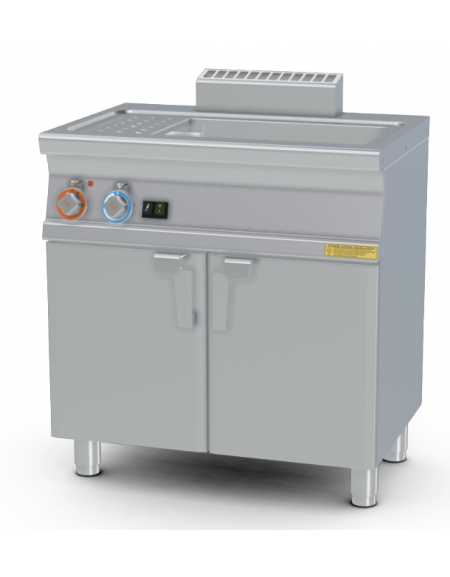 Cuocipasta a gas - vasca Lt 40, rubinetto carico acqua, sfioratore + scarico a pavimento- cm 80x55x90h (CESTI ESCLUSI)