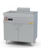 Cuocipasta a gas, Lt 40, carico acqua automatico con sensore, sfioratore + scarico a pavimento - cm 80x55x90h (CESTI ESCLUSI)