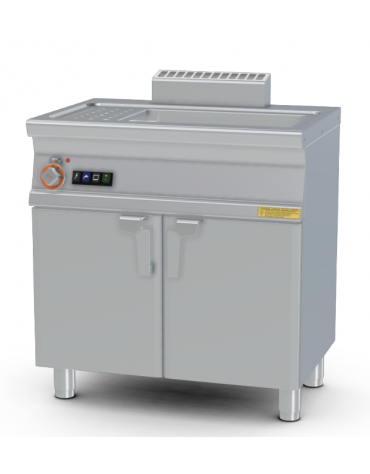 Cuocipasta a gas, Lt 40, carico acqua automatico con sensore, sfioratore + scarico a pavimento - cm 80x55x90h (CESTI ESCLUSI)