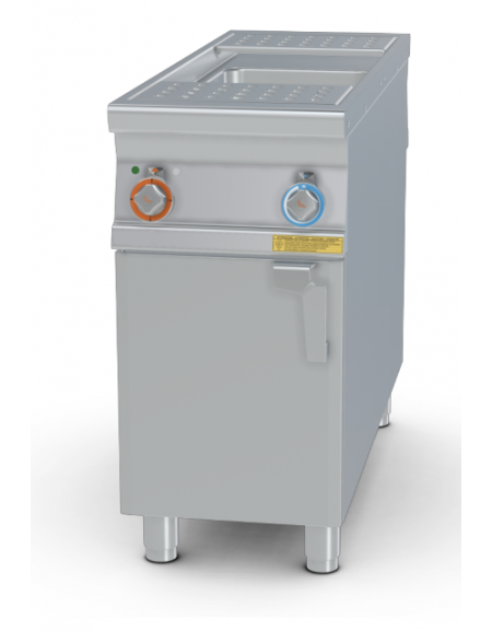 Cuocipasta elettrico - vasca Lt 40, rubinetto carico acqua, sfioratore + scarico a pavimento  - cm 40x110x90h (CESTI ESCLUSI)