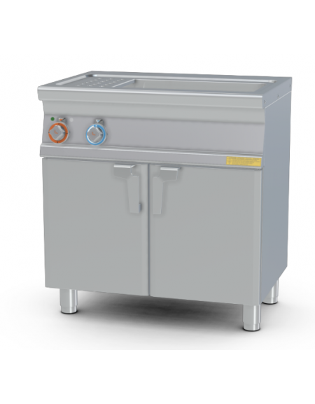 Cuocipasta elettrico - vasca Lt 40, rubinetto carico acqua, sfioratore + scarico a pavimento  - cm 80x55x90h (CESTI ESCLUSI)